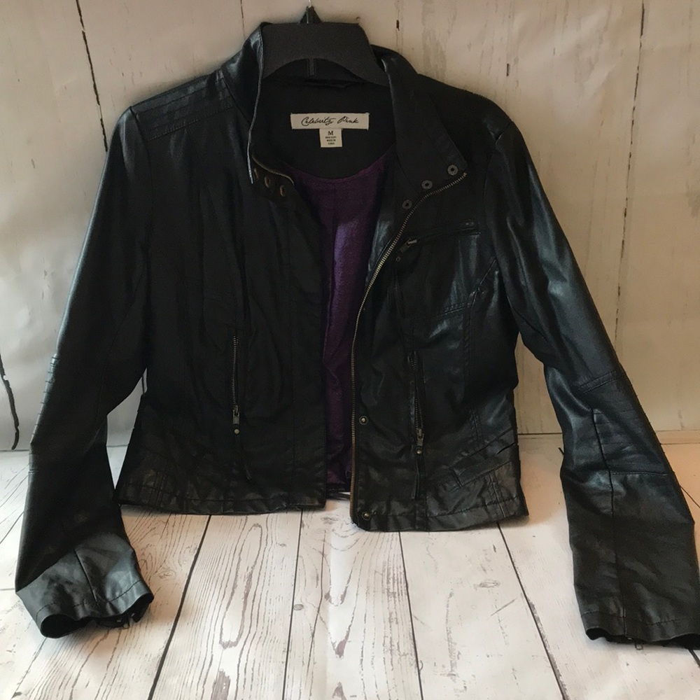 Faux leather jacket